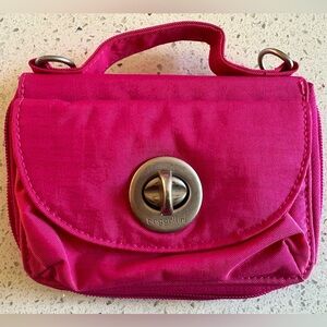 Baggallini Hot Pink Travel Wallet / Small Crossbody Organizer